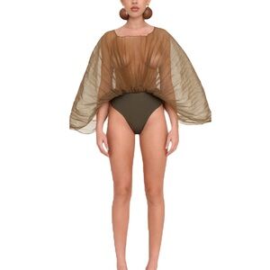 Andrea Iyamah Sombra Bodysuit NWT Jade